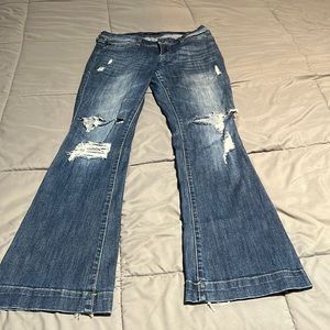 Distressed bell bottoms
